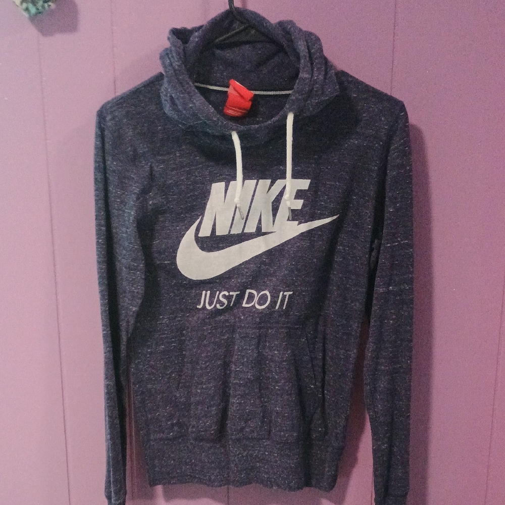 Nike Dark Blue/Purple Hoodie with White Logo